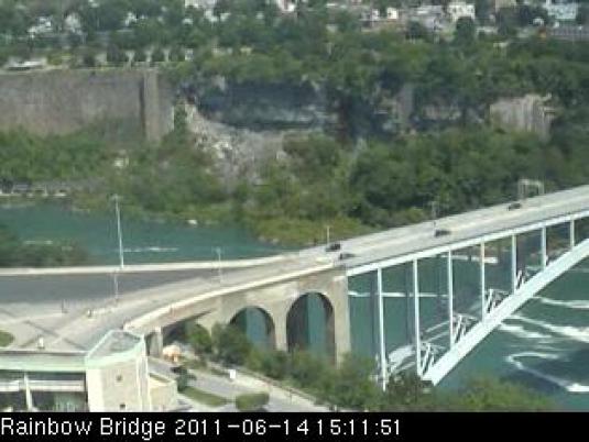 Rainbow Bridge live streaming Niagria Falls webcam Ontario CA