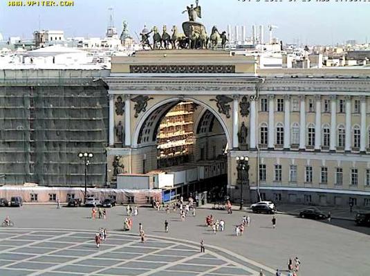 Palace Square streaming live St Petersburg webcam