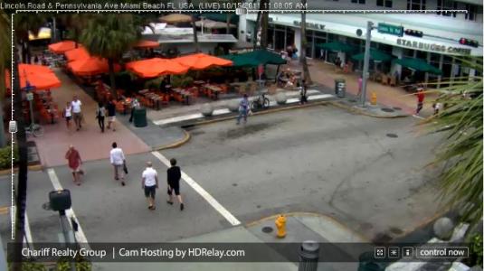 Miami Beach live streaming street webcam Florida