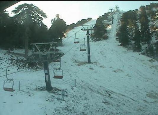 Zeus Ski Slopes Skiing Weather Cam at Troodos Ski Resort in Cyprus