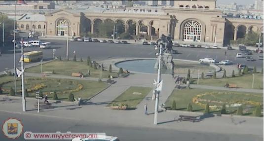 David of Sasoon Square Live Streaming Webcam Yerevan Armenia