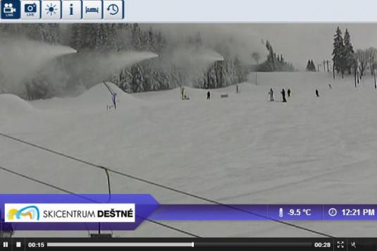 Live Deštné v Orlických horách Ski Resort Streaming Skiing Weather Webcam, Czech Republic