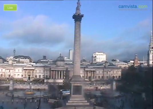 Trafalgar Square Web Cam live The Mall London