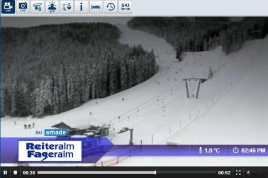 Live Streaming Reiteralm Ski Resort Skiing and Snowboarding Weather Webcam, Austria