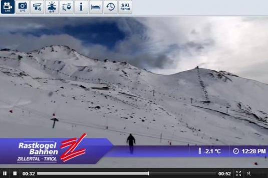 Live Streaming Skiing and Snowboarding Weather Webcam Rastkogel Ski Resort Webcam,Austria