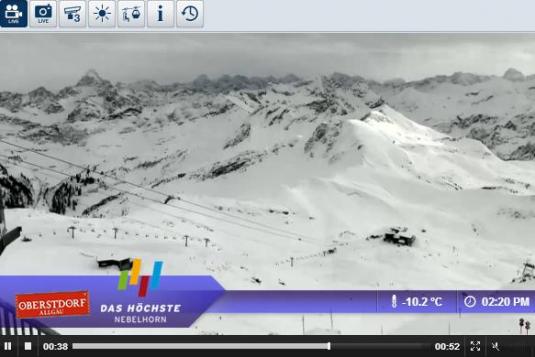 Oberstdorf – Nebelhorn Live Streaming Skiing and Snowboarding Weather Webcam, Germany