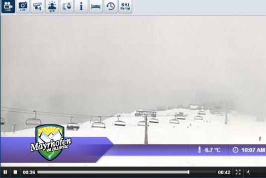 Live Streaming Mayrhofen Ski Resort Skiing and Snowboarding Weather Conditions webcam, Austria