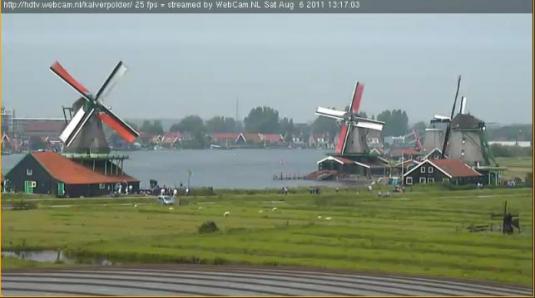 Zaanse Schans Windmills Live Streaming HD Webcam Netherlands