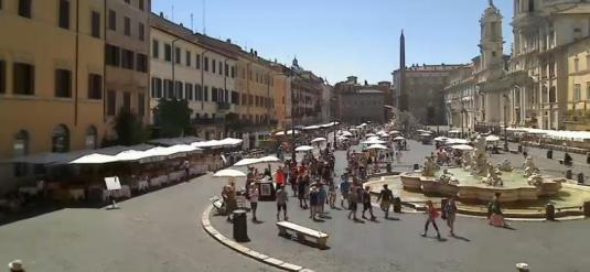 Piazza Navona City Square Live Streaming Rome Webcam