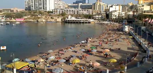 St Georges Bay Beach Weather Cam St Julians Malta