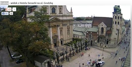 Kraków City Live Hotel Grodzka Senate Street Webcam Poland