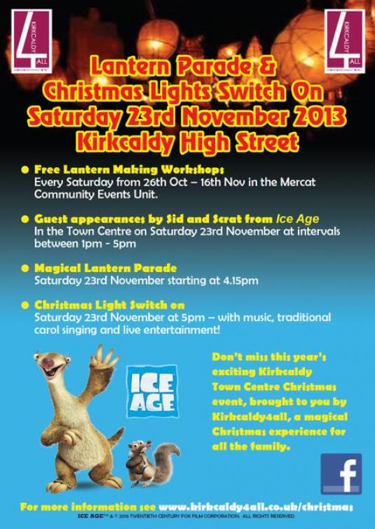 Kirkcaldy High Street Christmas Lights Switch On Lantern Parade Live Webcast