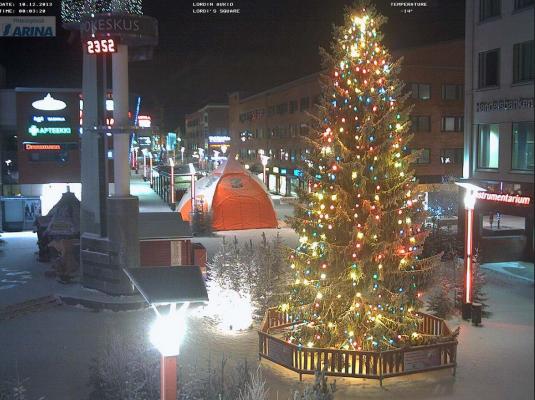 Rovaniemi City Square Christmas Webcam Lapland Finland