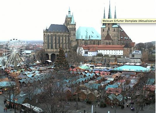 Erfurt City Centre Cathedral Square Live Weather Webcam, Germany