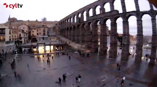 Aqueduct of Segovia Streaming Weather Webcam Segovia City Spain
