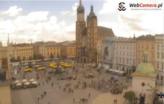 Main Square Kraków Live Streaming Video Webcam Krakow Poland