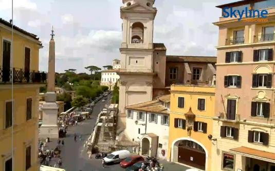 Piazza Trinità dei Monti Church Streaming Webcam Rome Italy
