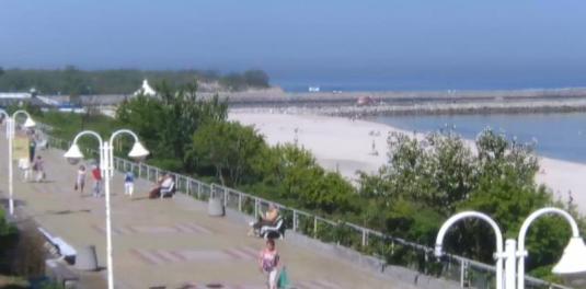 Ustka Holiday Resort Promenade Beach Weather Webcam Middle Pomerania Region Poland