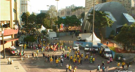 Sao Paulo Live Parque Anhangabau Brazil World Cup Fan Zone Webcam Brazil