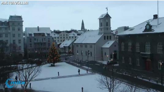 Reykjavík City Centre Austurvöllur Square Streaming Events Webcam Iceland