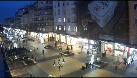 Vitosha Boulevard High Street Webcam Sofia City Bulgaria