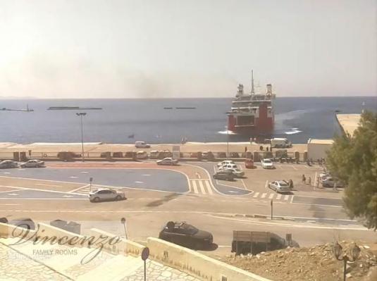 Tinos Port Live Ferry Weather Webcam Island of Tinos Greece