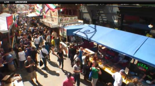 New York Little Italy Live Mulberry Street People Watching Web Cam New York City