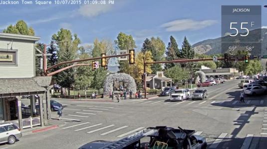 Jackson Town Square Streaming Traffic Weather Cam Jackson Hole Wyoming