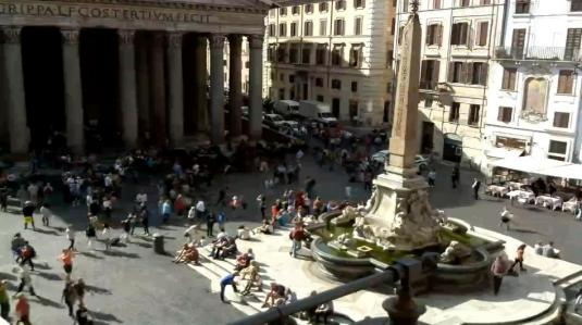 Pantheon Roman Monument Live Streaming Piazza della Rotonda Web Cam Rome