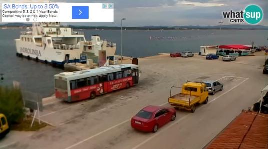 Tkon Live Ferry Weather Webcam island of Pašman Croatia