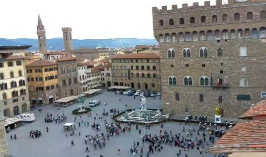 Live Florence Piazza della Signoria City Square Webcam Florence Italy