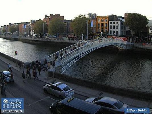 Ha’penny Bridge River Liffey Webcam Liffey Bridge Dublin Ireland