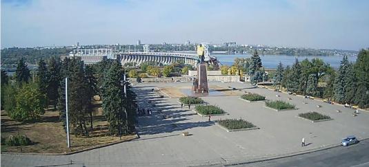 Zaporizhia Lenin Square Streaming Weather Web Cam Zaporizhia City Ukraine