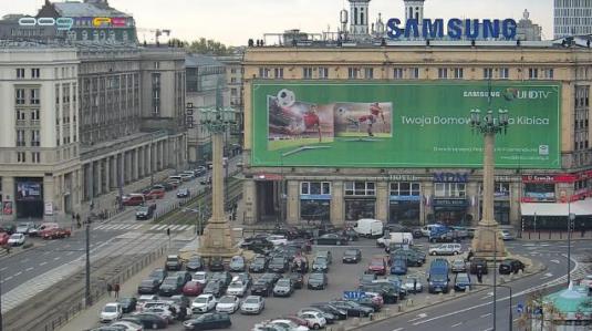 Constitution Square Warsaw Streaming Traffic Weather Web Cam Warsaw Poland