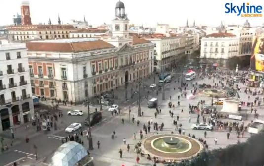 Madrid Live Streaming Puerta del Sol Square Traiic Weather Web Cam Madrid Spain