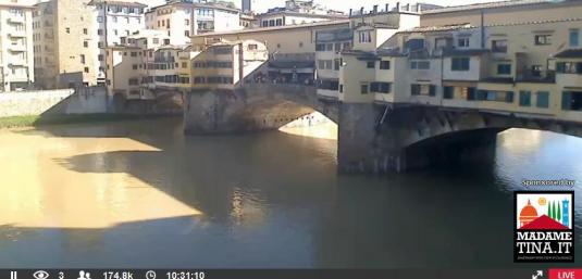 Florence Live Ponte Vecchio Bridge Webcam City of Florence Tuscany Italy
