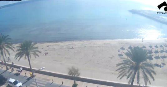 Can Pastilla Beach Resort beach weather web cam Island of Majorca Spain