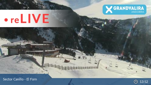 Grandvalira Skiing Resort Live Streaming El Forn Ski Weather Web Cam Andorra