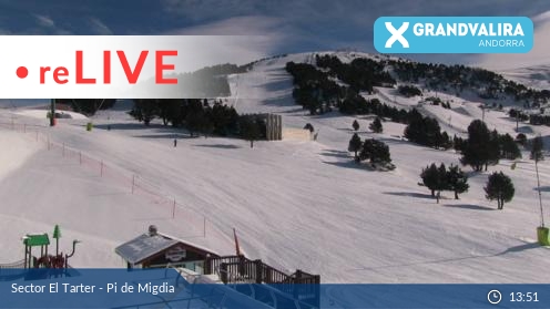 EL Tarter Ski Slopes Snow Weather Web Cam Grandvalira Skiing Resort Andorra