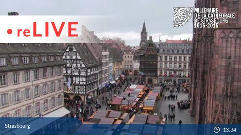 Strasbourg City Square Live Streaming Panorama Weather Webcam NE France