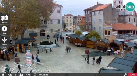 City of Zadar Petar Zoranic Square Web Cam Zadar City Croatia