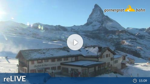 Zermatt Gornergrat Skiing Weather Web Cam Valais Switzerland