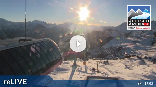 Bettmeralp Skiing Resort Weather Web Cam Bettmerhorn Ski Slopes Switzerland