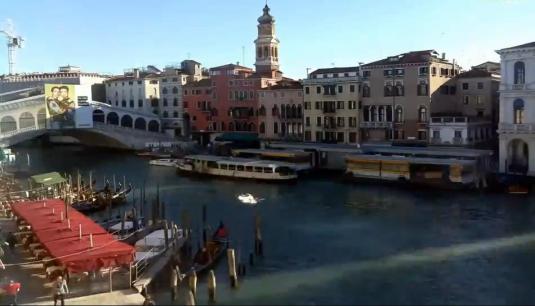 Rialto Bridge Grand Canal Web Cam Venice Italy