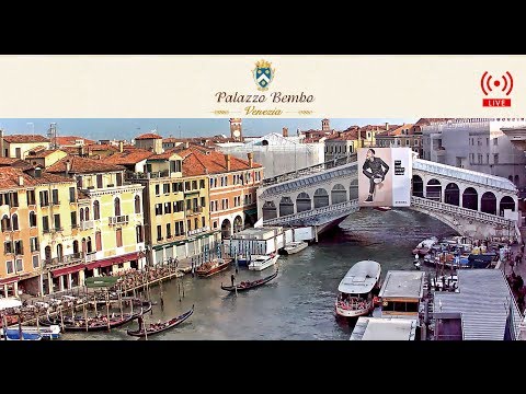Grand Canal Rialto Bridge Web Cam City of Venice Italy
