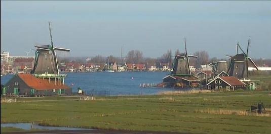 Zaanse Schans Windmills Web Cam Zaandam Netherlands