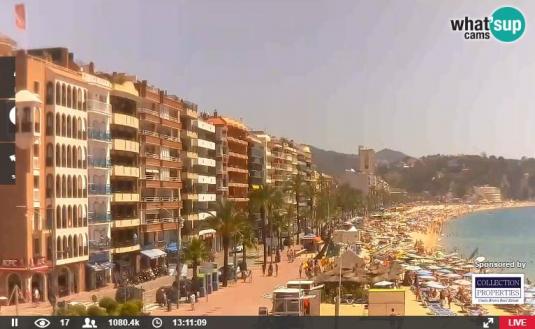 elegant letterlijk genezen Lloret de Mar Live Promenade Beach Weather Web Cam Costa Brava Spain