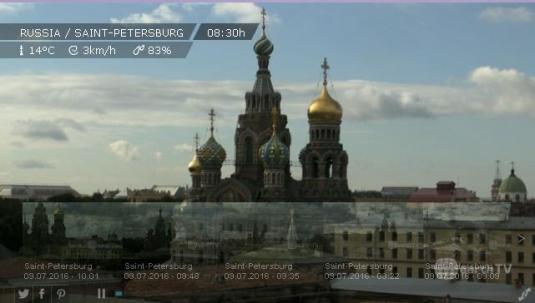 Saint Petersburg Live St Isaacs Cathedral Skyline Weather Panorama Web Cam Russia