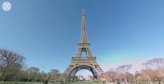 Live Paris Eiffel Tower District  VR 360 Panorama Camera Tour Paris France