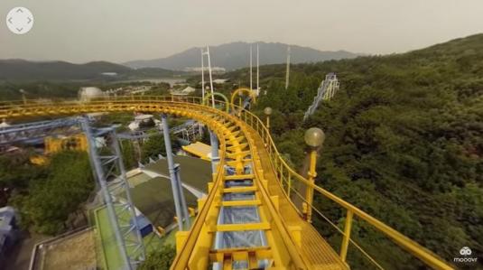 Seoul Grand Park Live RollerCoaster VR 360 Panorama Video Camera Ride